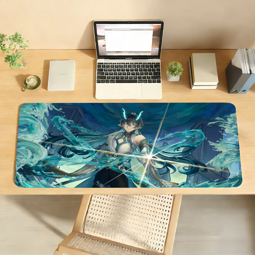 Honkai Star Rail Dan Heng Imbibitor Lunae MousePad Non-slip Locking Edge DeskMat Laptop Accessories Rubber Office Keyboard Game