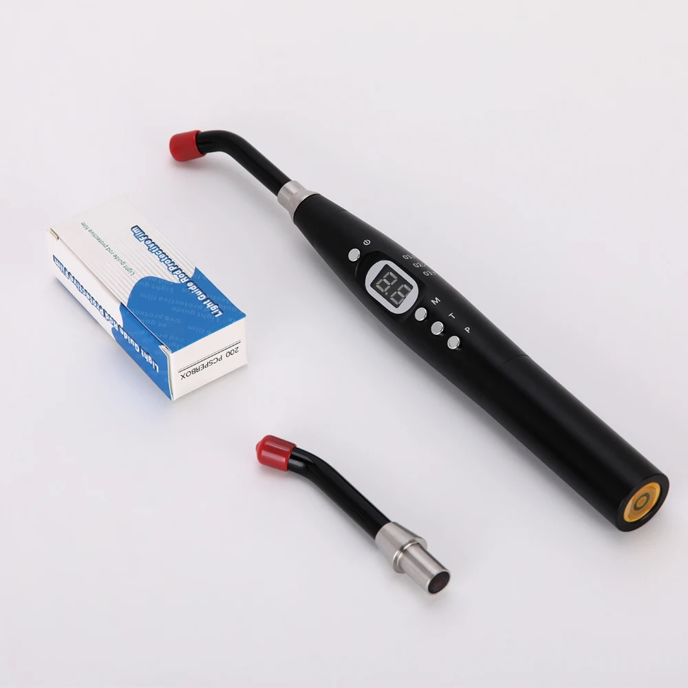 200 teile/schachtel JOY DENTAL Einweg Kunststoff LED Aushärtung Licht Guide Hülse Dental Licht Aushärtung Kopf Abdeckungen Schutz Film 18*67mm – Detail 9