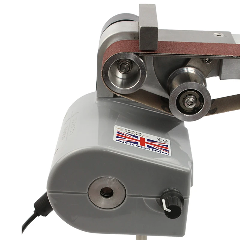 

Durston Jewelers Belt Sander Compact 50W Variable Speed with Free-Standing & Bench Mount, Includes 6 Belts for Grinding