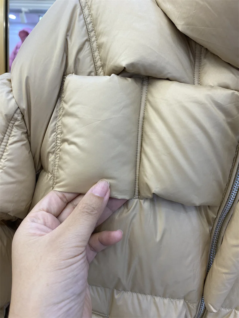 冬のヨーロッパファッション レディース ダウンジャケット 通勤 スタンドカラー 高級ジャケット