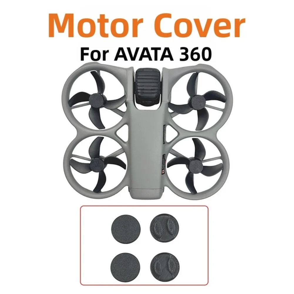4pcs Motor Cover For AVATA 360 Drones Black Plastic Protection Covers 4.3x4.3x0.6cm Dust Moisture Resistant Camera Repair Part