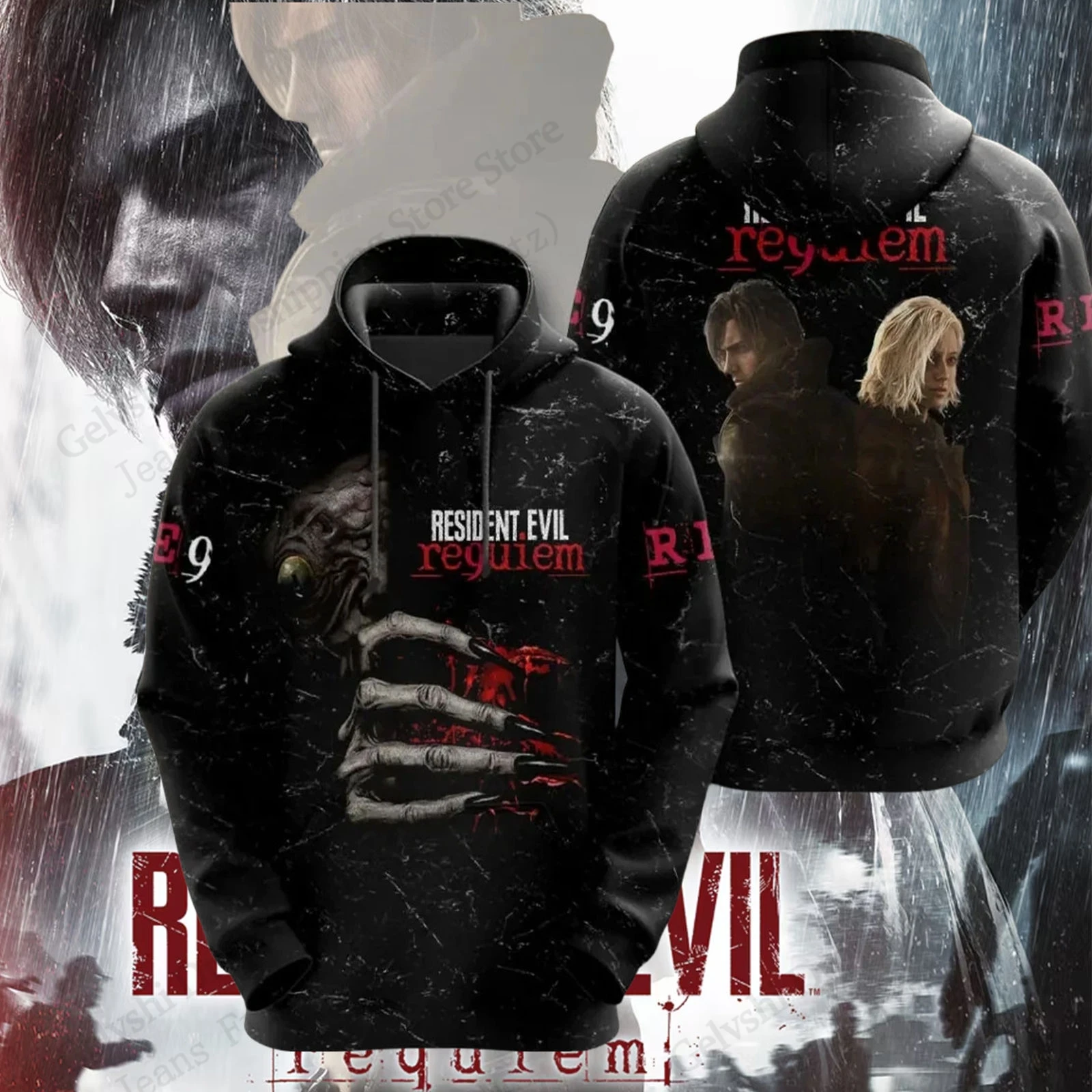 Tv Series Resident Evil 3d Print Hoodie Men Women Fashion Hoodie Sweatshirt Outwear Coat Men Hoodies Winter Clothes Sportwear