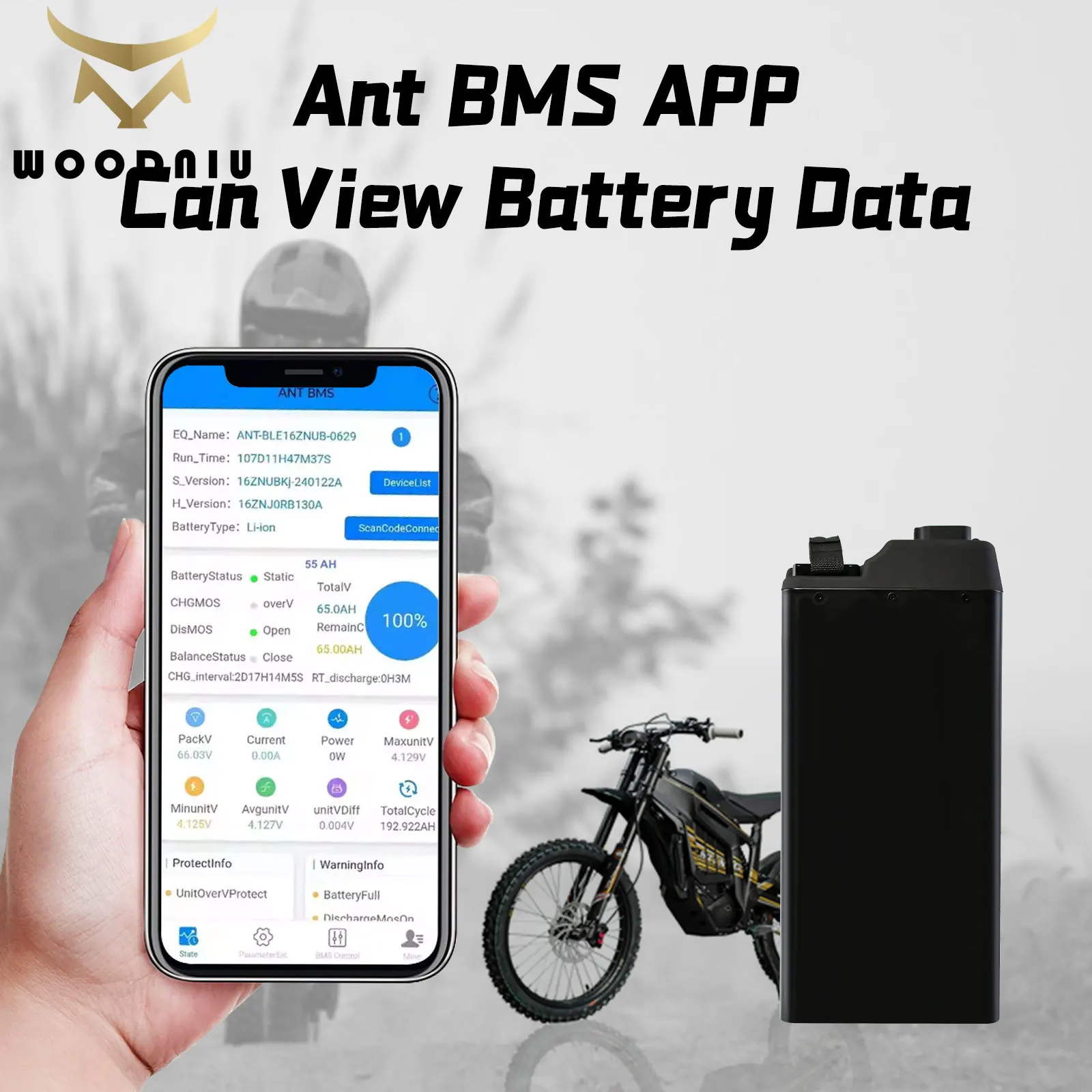 For Talaria Sting Battery MX4 60V 60AH 65AH Battery Large Capacity Direct Replacement Ant BMS Waterproof For TALARIA Motorcycles