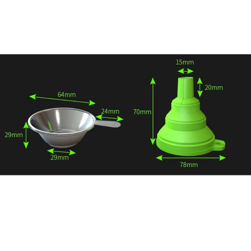 2PCS Metal UV Resin Filter Cup Funnel + 2PCS Silicone Funnel Disposable For ANYCUBIC Photon For DLP SLA 3D Printer Parts