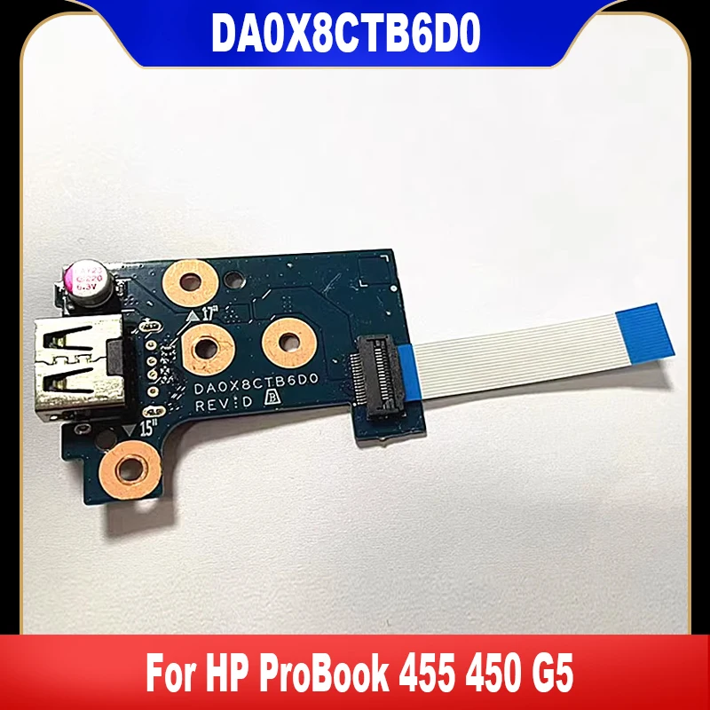 Do laptopa HP ProBook 455 450 G5 Czytnik kart SD Audio USB IO Board z kablem DA0X8CTH6C0 DA0X8CTB6D0 100% testowane