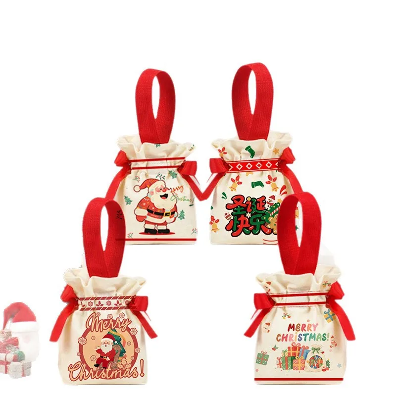 

Christmas Creative Hand Gift Bag Christmas Eve Apple Packaging Bag Christmas Gift Bag Handheld Candy Canvas Bag