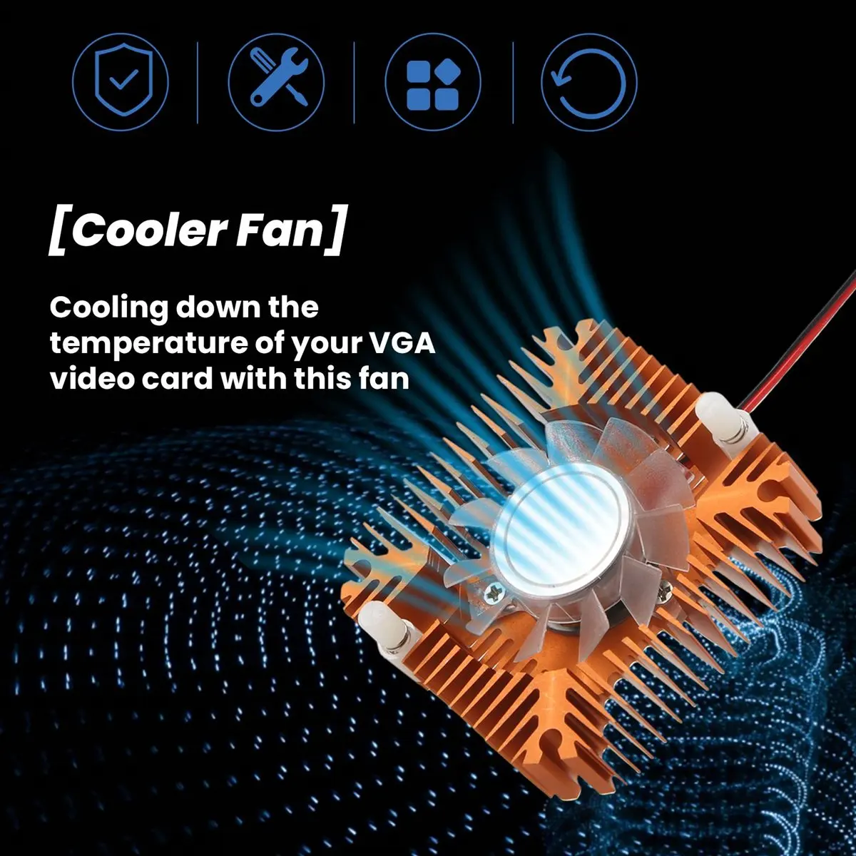 TCE PC Computer Laptop CPU VGA Video Card 55mm Cooler Cooling Fan Heatsink