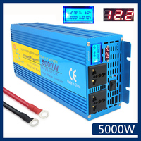 Pure Sine Wave Inverter DC 12v/24v To AC 220v 4000W 5000W Volt LED Display Converter Transformer Car Inversor Solar Power