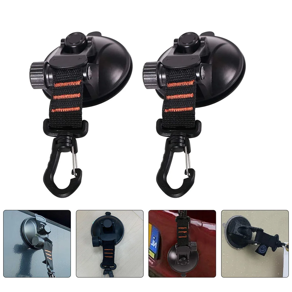 

4 Pcs Tent Suction Cup Hooks Camping Vacuum Anchor for Car Wall Hanging Traceless