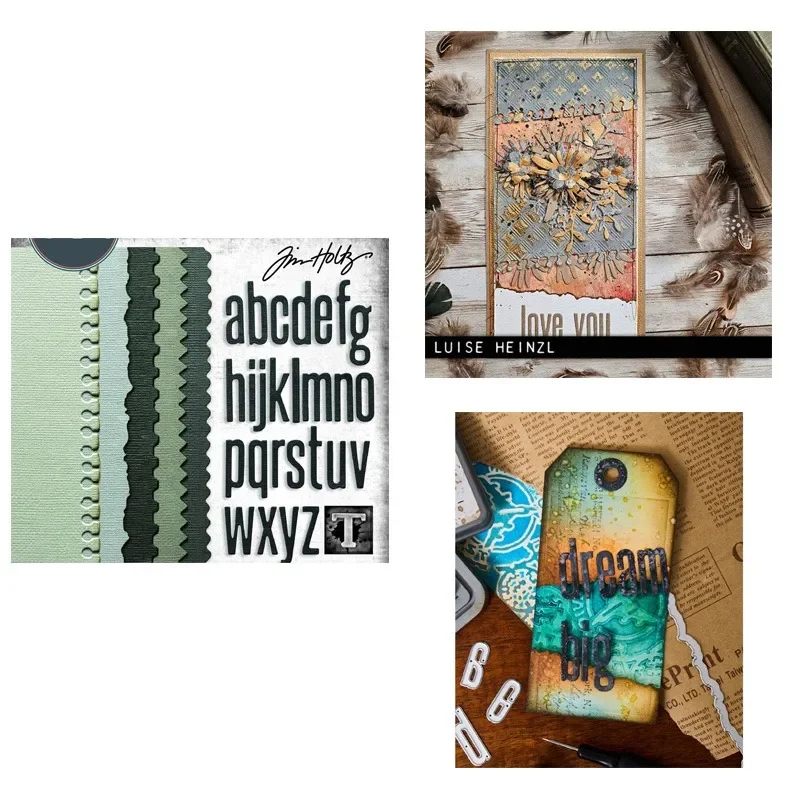 2025 novo vault bordas decorativas corte dados palavras do alfabeto dados para fazer cartões scrapbook páginas diários artesanato de papel