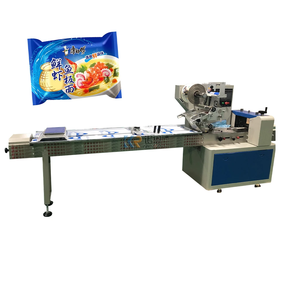 Mode 250 Automatic Food Packaging Machine Instant Noodles Sandwich Donut Soap Toothbrush Spoon Packing Machinery