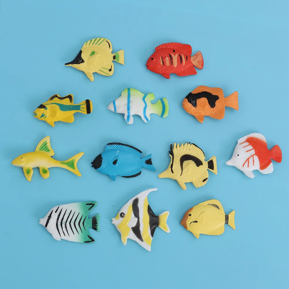

24pcs Ocean Animal Tropical Fish Figure Model Preschool Kids Educational Toys fish toys plastic fish model