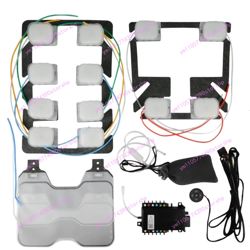 12 Airbag Pneumatic Massage Seat Cushion 2 Modes Lumbar Support System Car Seat Modification Upgrade Main Driver Massage Kit