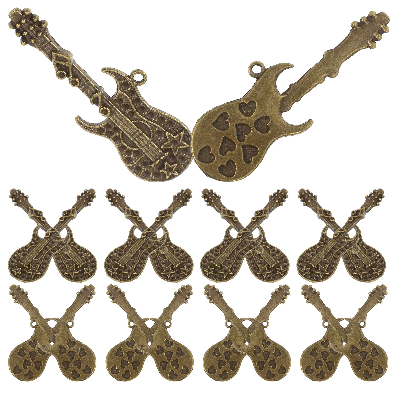 

25Pcs Guitar Charms Vintage Style for Jewelry DIY Bracelets Necklace Making Supplies Music Pendant Charm Earring Crafts