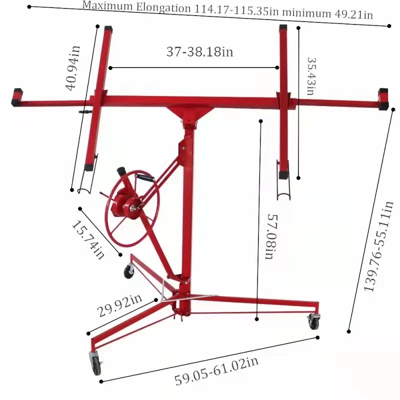 High Quality Construction Lifter Portable Drywall Tools Panel Hoist Gypsum Board Lifter