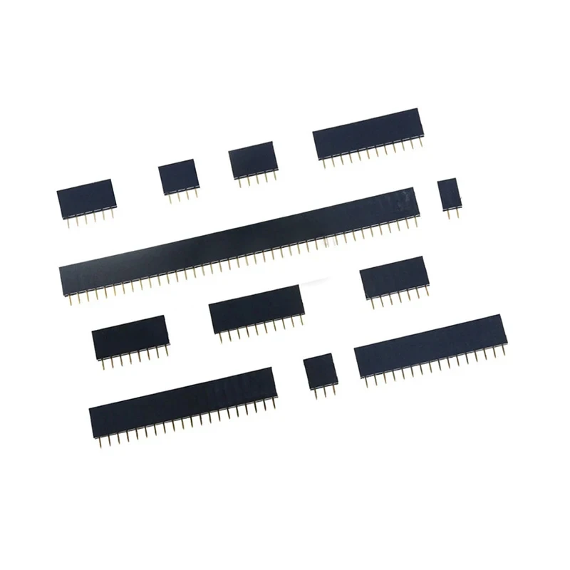 10Pcs/Lot  2.54 mm 2P~40 Pin Straight Single Row Female Socket PCB Board Pin Header Strip Connector for Arduino