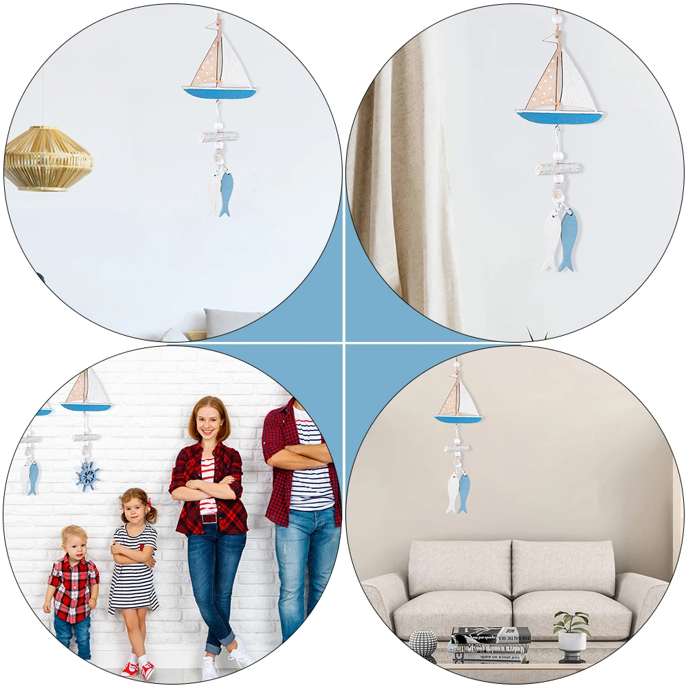 

3 Pcs Decor Wall Pendant Hanging Decor nament Door Decoration Hanging Adornment Ocean Wind Small Fish Pendant
