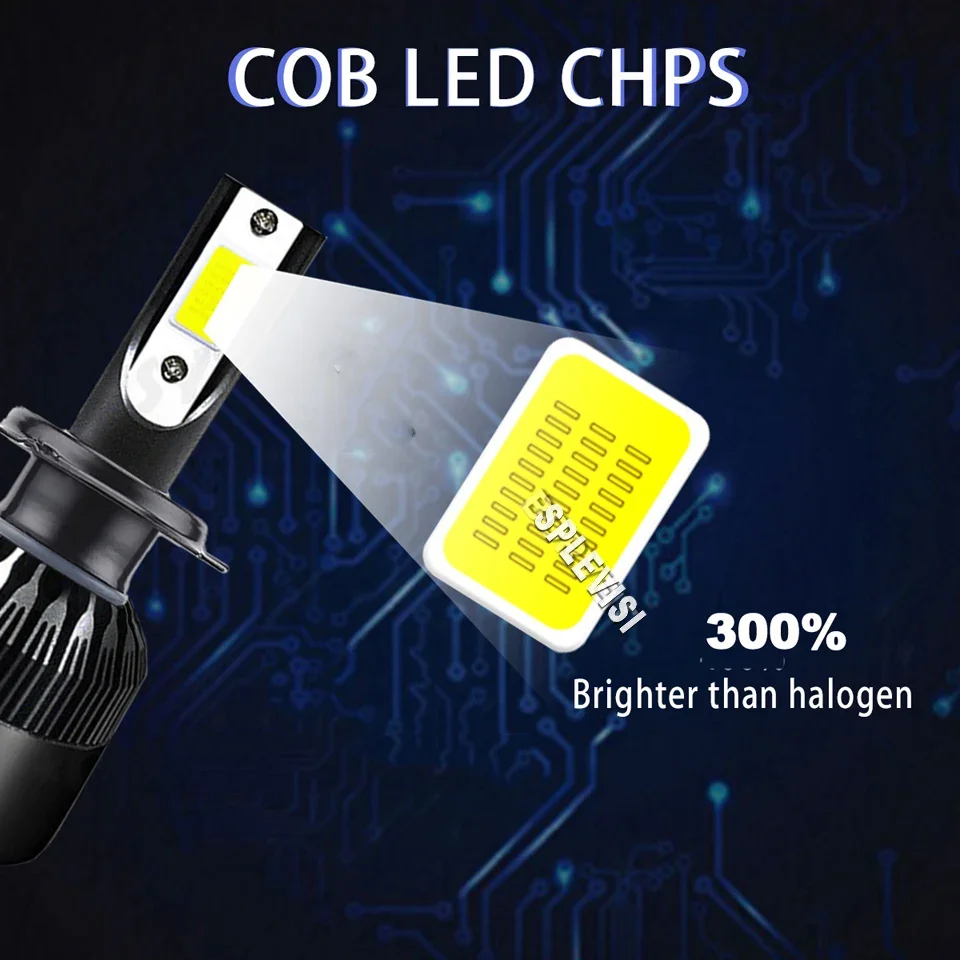 LED 60W 6000LM Headlight High Low Bulbs H7 477 Superior Night Visibility For BMW X3 E83 2004 2005 2006 2007 2008 2009 2010-2010 - view 3