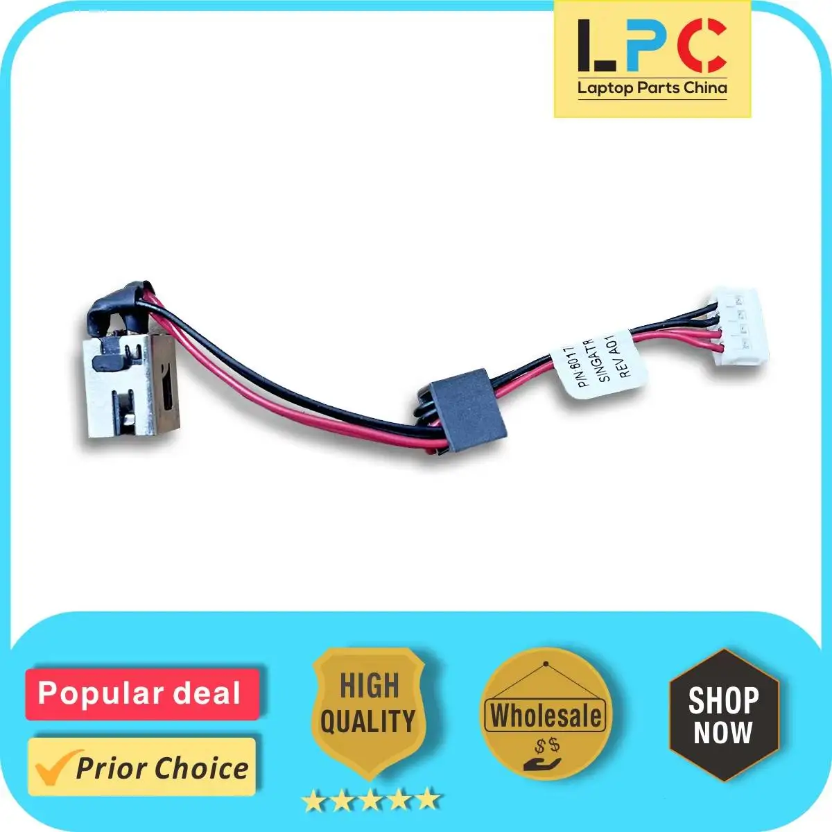 For Toshiba Satellite C855 L850 L855 L870 L875 S855 DC Power Jack Charging Port Socket Connector With Cable 6017B0356001