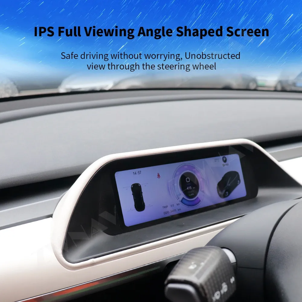 Per Tesla Model 3 Y Android Car Virtual Instrument Digital Cluster LCD Dashboard Display navigazione GPS per Tesla Mod