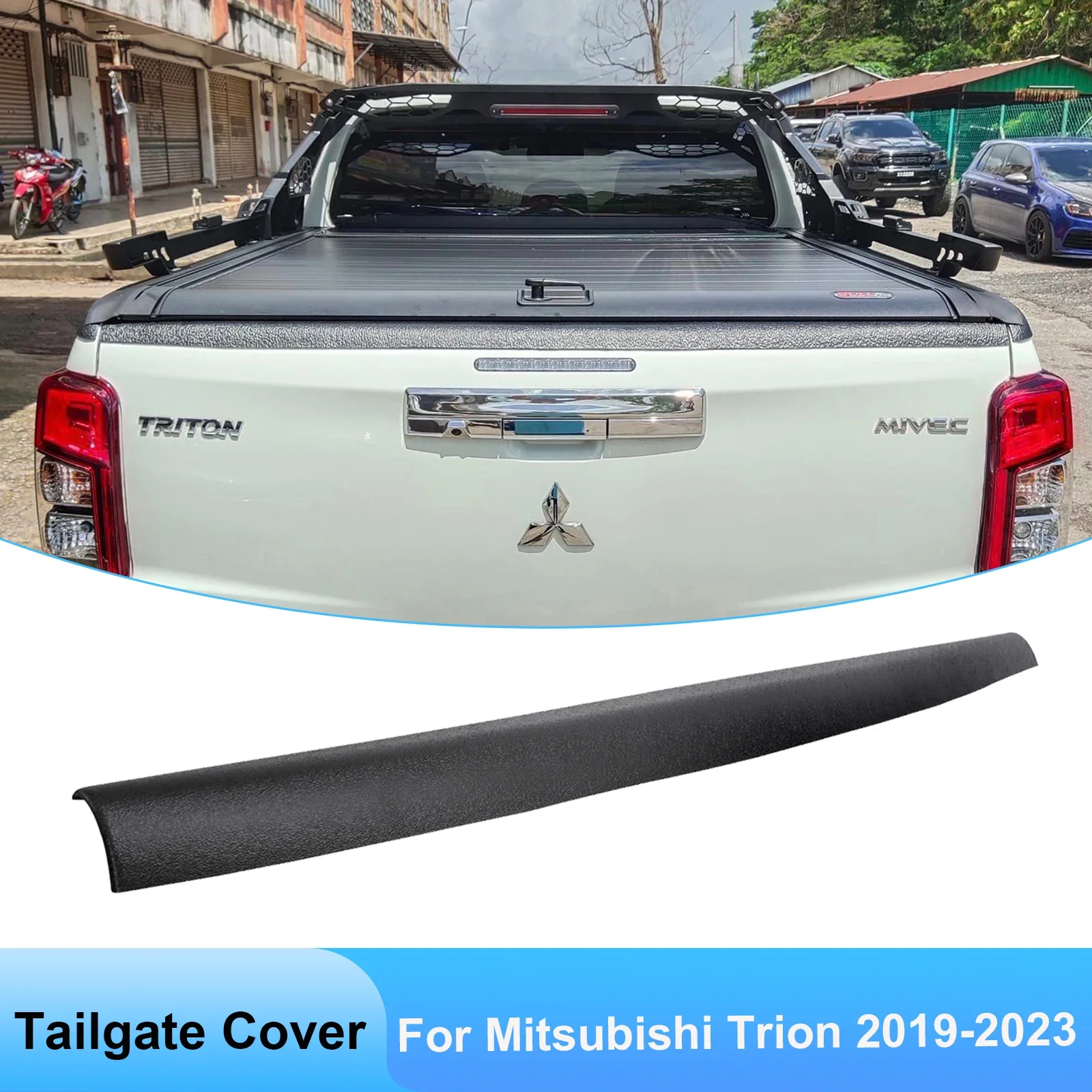 

Pickup Truck Car Styling Tailgate Cover Protector for Mitsubishi Trion L200 2019 2020 2021 2022 2023 Year Double Cabin Models