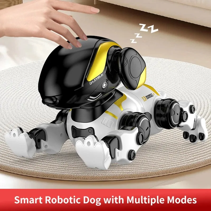 Emo Afstandsbediening Robot Hond RC Robot Stem Intelligent Wandelen Dansen Interactief Huisdier Puppy Spelen Schattig Kinderspeelgoed voor kinderen