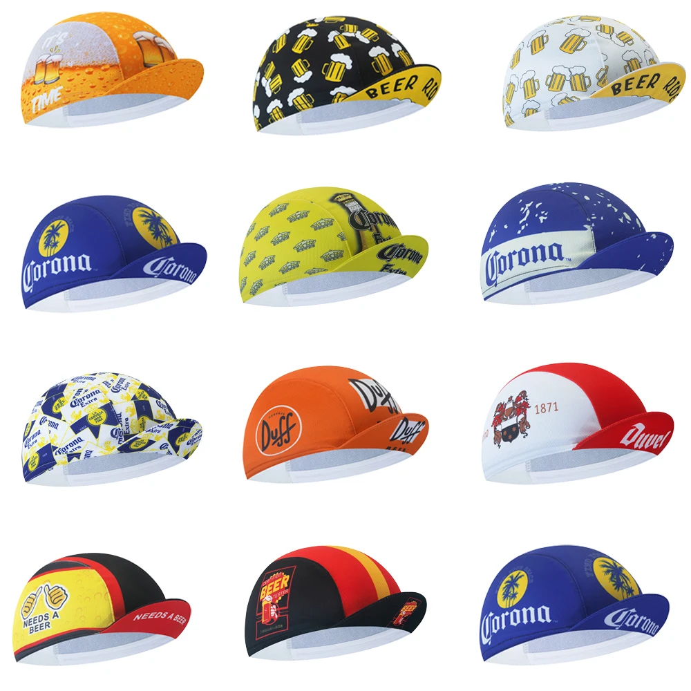 Beer Cycling Cap Outdoor Sports Hat Team Bike Caps protezione solare estiva traspirante Unisex