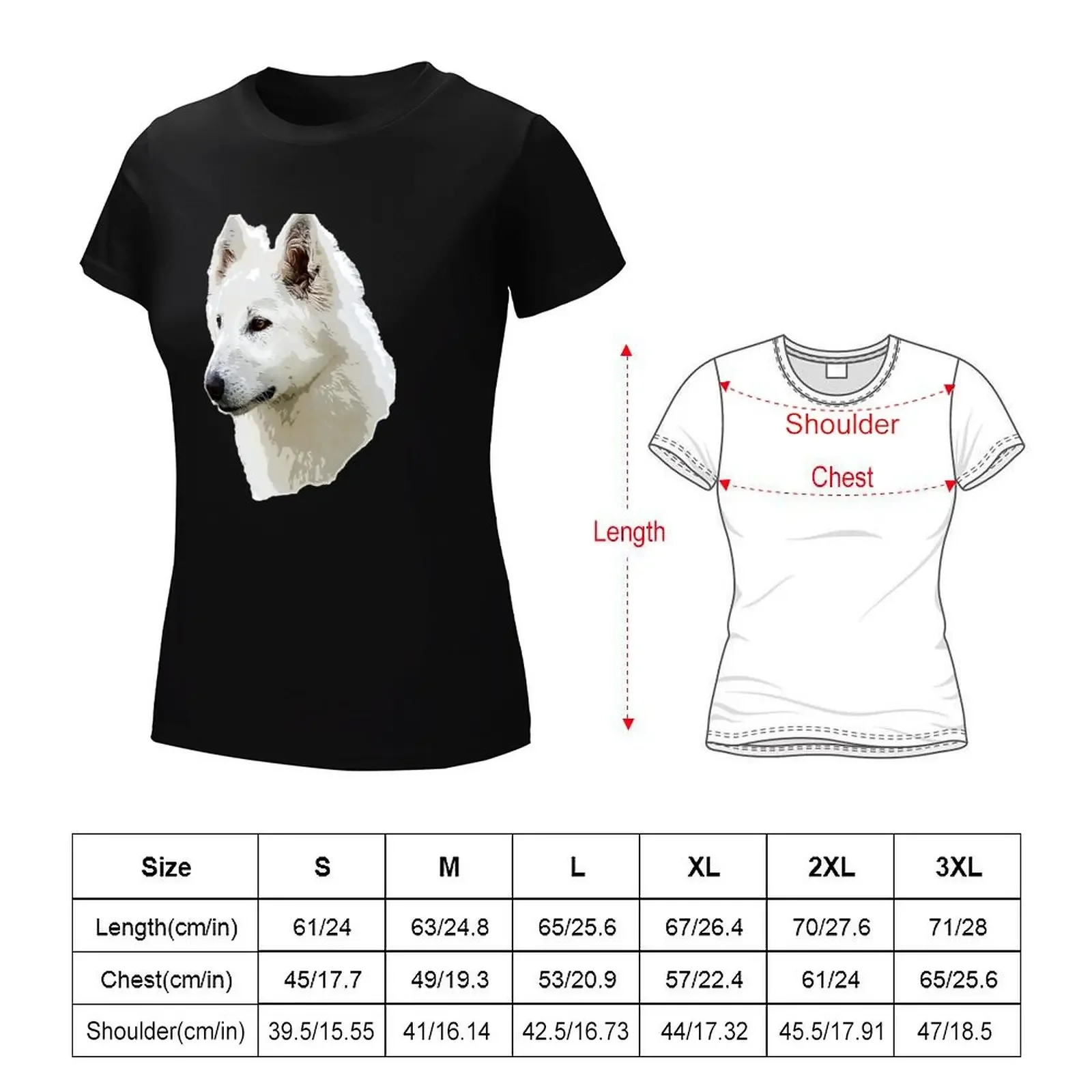 White Swiss Shepherd Stunning White Dog T-shirt cute clothes Aesthetic clothing summer clothes for Women