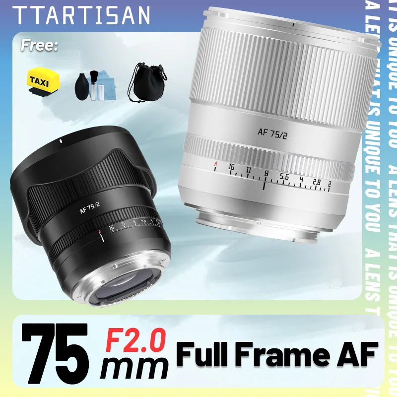 

TTArtisan 75mm F2 AF Auto Focus Prime Fixed Focus Full Frame Lens for Fuji X Nikon Z Sony E FE Z6II ZFC Z8 Z9 A7CII A7R a7m XT50