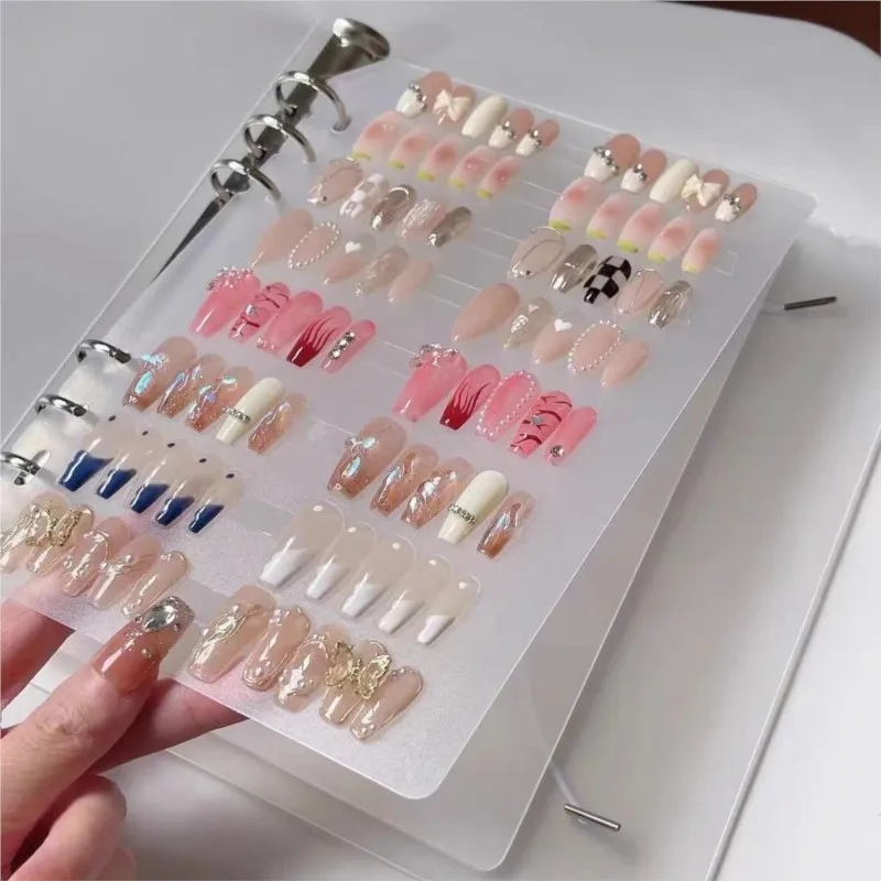 Nail Art Piece Storage Book Inner Pages Large Capacity Exhibition Photo Album Card Clip Display Board DIY Simple Album Storage