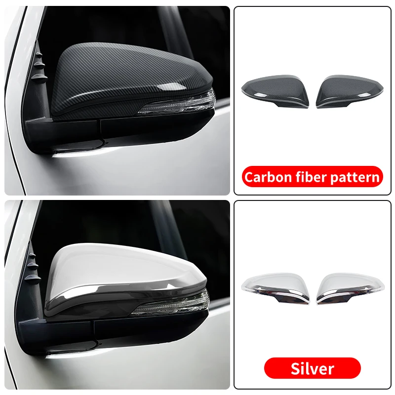 For Toyota 2026-2016 Hilux Revo Pickup Truck Rearview Mirror Cover Cap Trim ABS 2pcs Exterior Decoration Protection Accessories - view 2