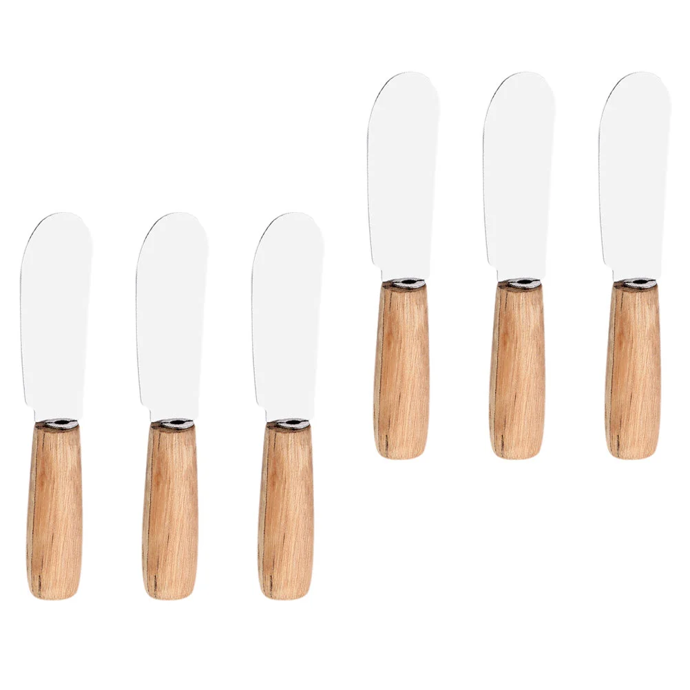 

8 Pcs Cream Spatulas Stainless Steel Wood Handle Butter Scrapers Reusable Baking Tools Cake Making Pastry Utensils
