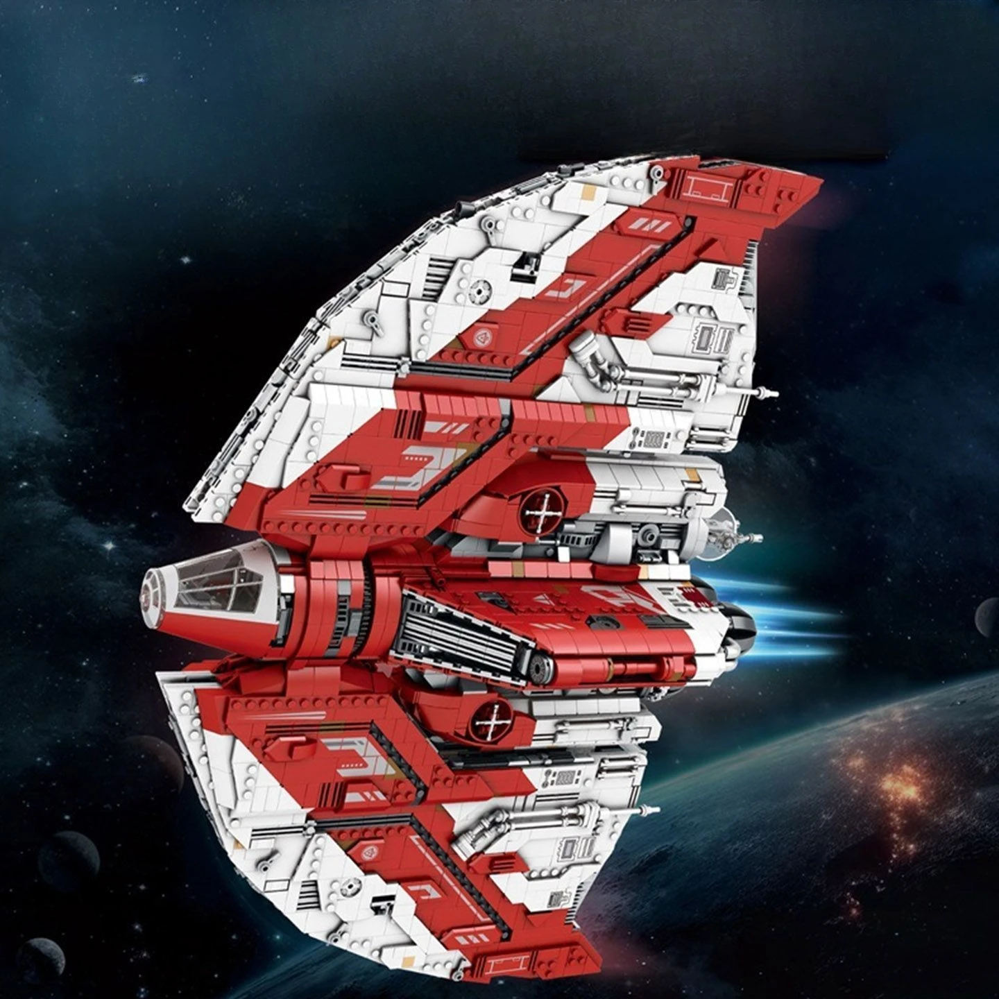 5749PCS Movie Moc  T6 Shuttle Spacecraft Starship Model,Building Blocks Brick Puzzle Ideas Collection Birthday Kids Gift