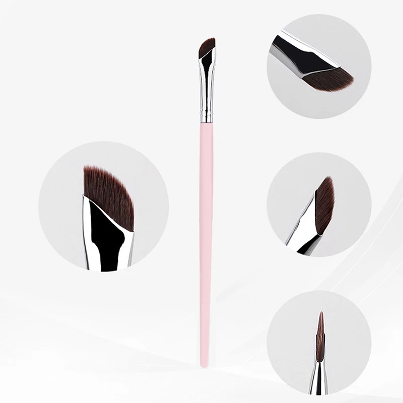 อายไลเนอร์ใบมีดสีชมพู Ultra Thin Fine Angle แปรงคิ้วแบนใต้ดวงตา Place Makeup Brush แปรงรายละเอียดที่แม่นยํา