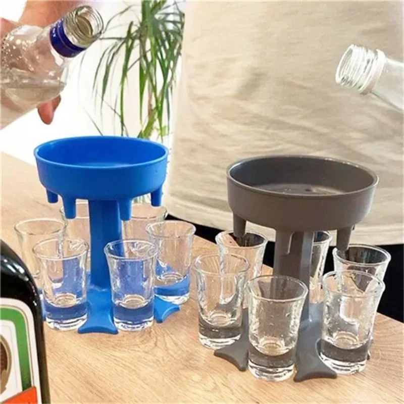 6 Shot Glass Dispenser Holder Party Supplies Bar Accessories Drinking Game Liquor Beer Drink Dispenser