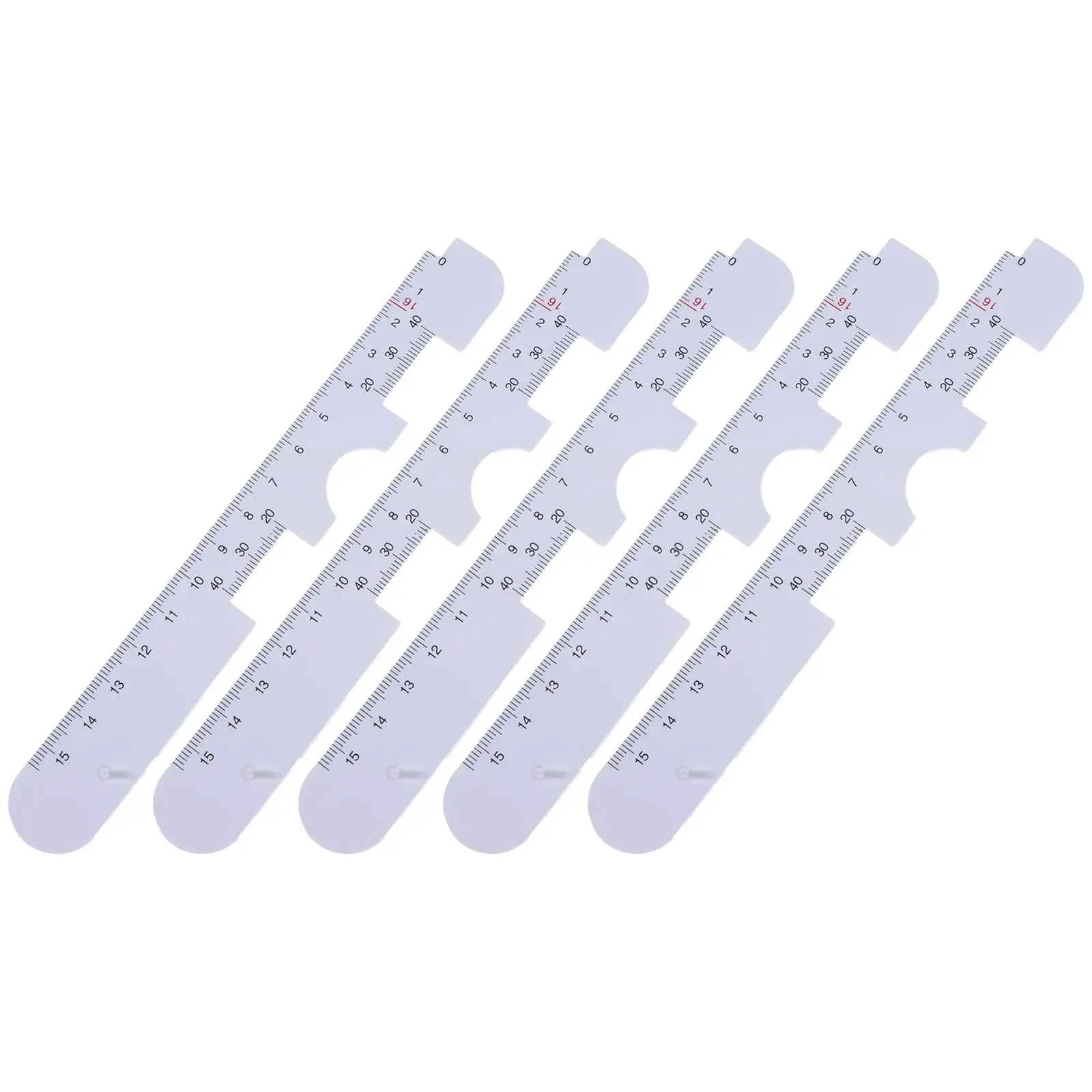 5 Pcs Pupil Distance Ruler Lightweight Millimeter Optometrist Measurement Glasses Optical Lens PD Ruler Plastic