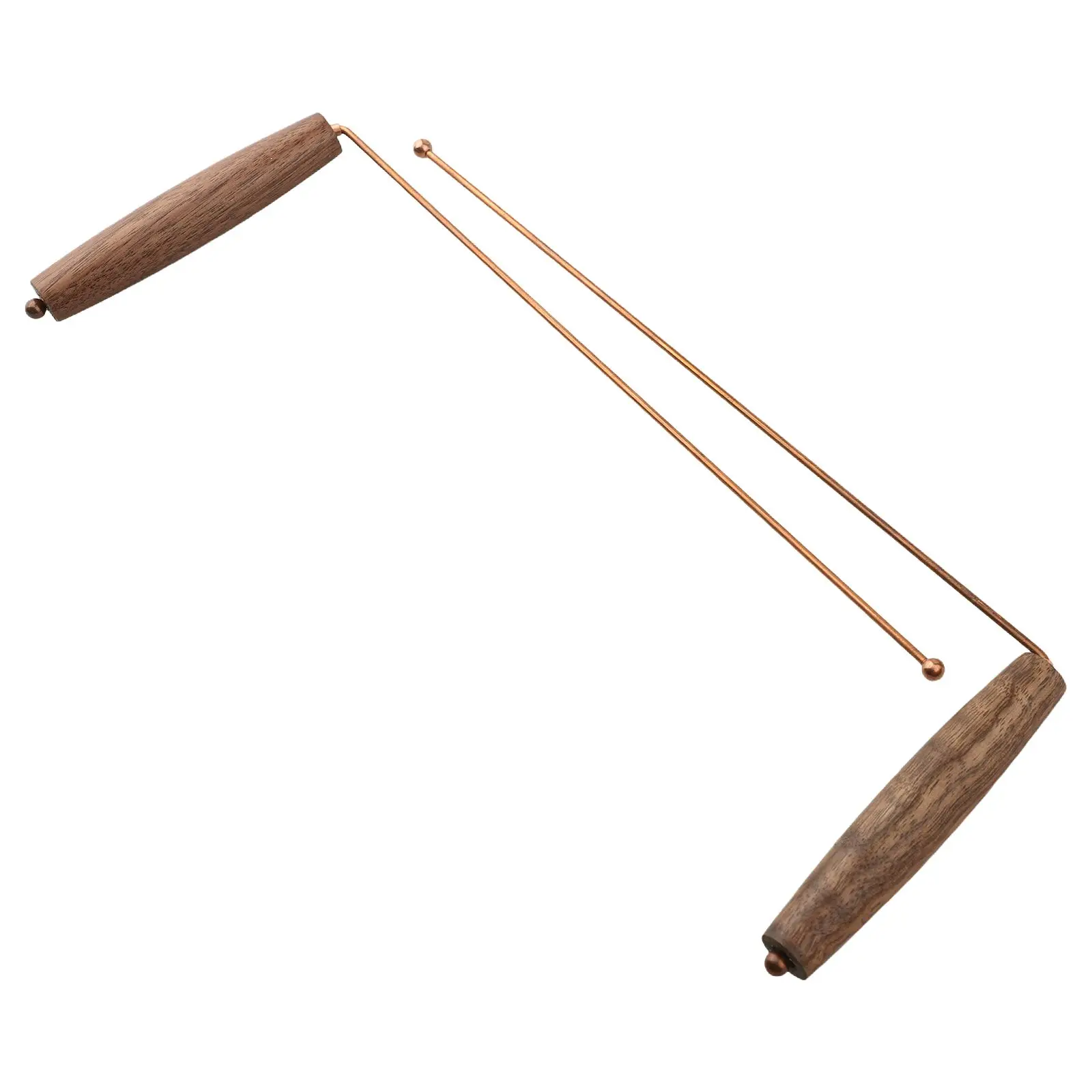 2X99.9% Pure Copper Copper Probe Rods Pure Copper Probe Rods For Divination Tools With Wooden Handle Tool Accessories Tools
