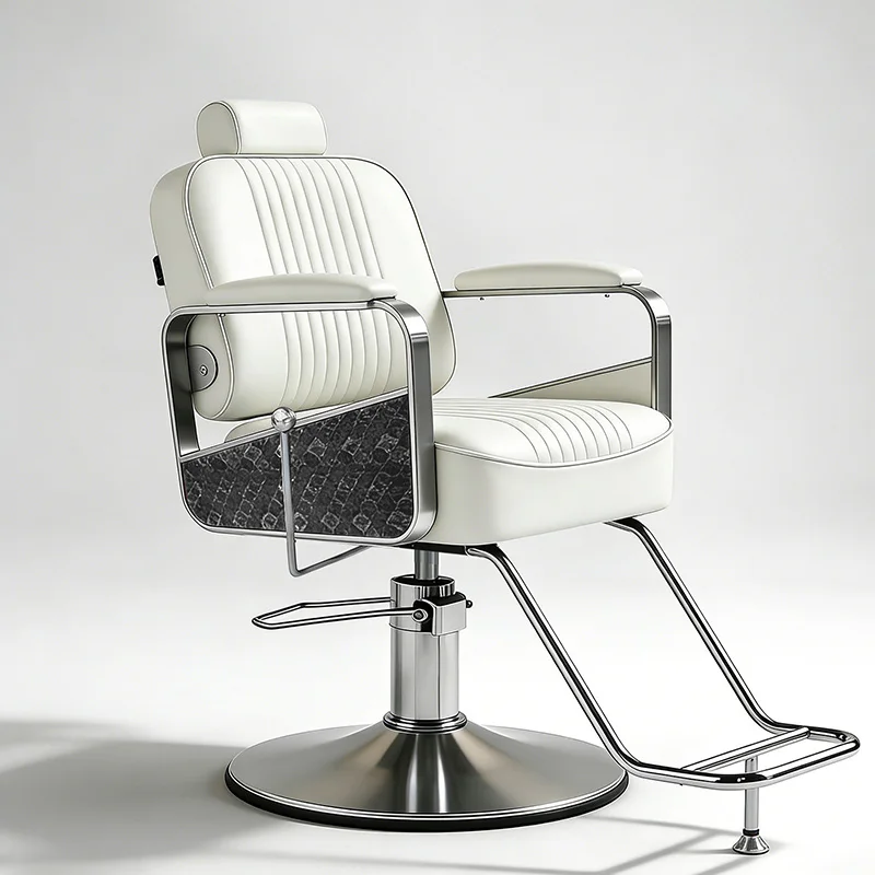 

Ergonomic Armchair Barber Chair With Footrest Luxury Aesthetic Leg Metal Barber Chair Swivel Design Chaise Coiffeuse Furniture