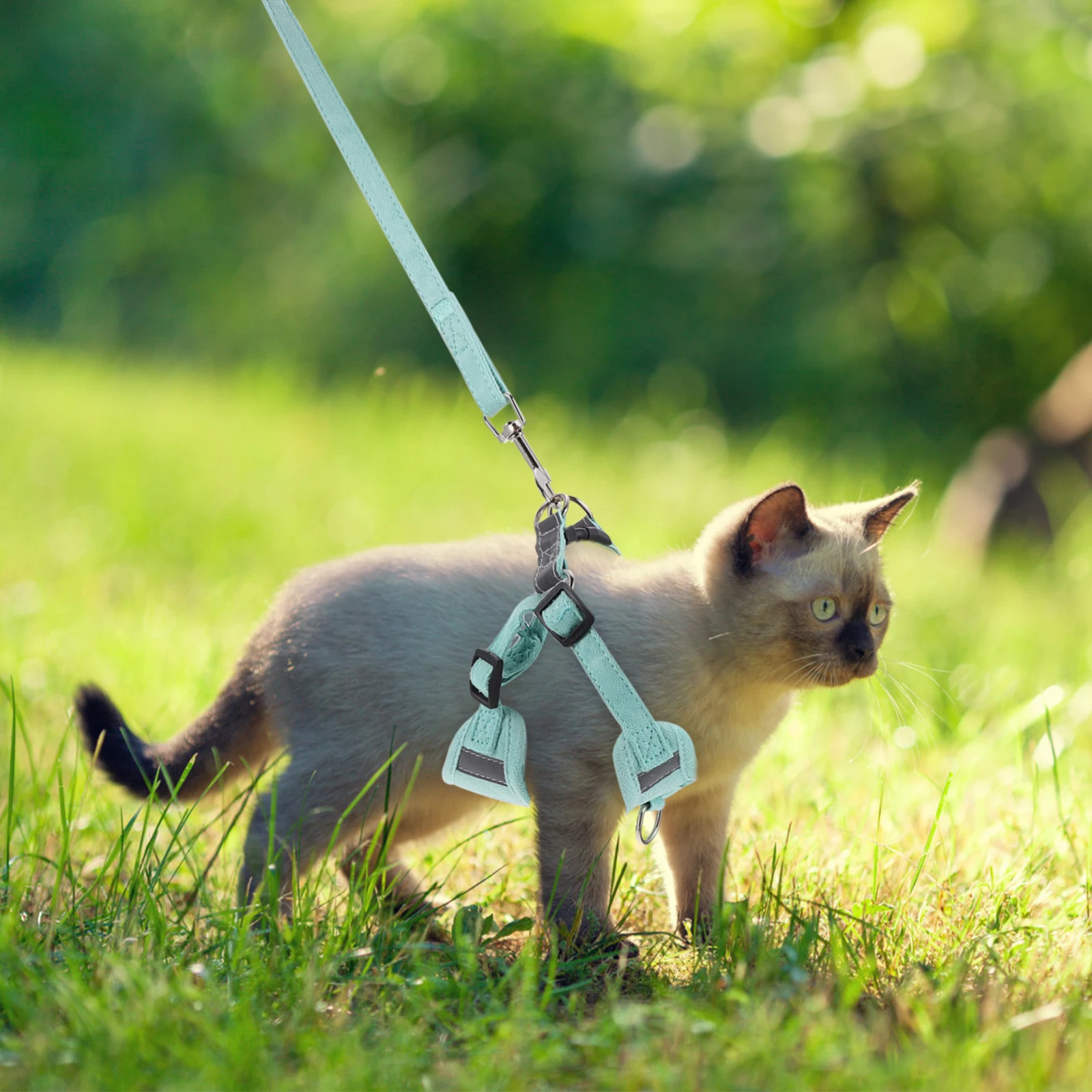 

Cat Harness Adjustable Cat Harness Chest Strap Soft Pet Supplies Reflective Fabric Outdoor Walking Pet Supplies