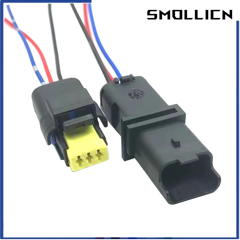 3 Pin FCI Male Or Female Waterproof Automotive Connector Harness 211PL032S0049 211PC032S0049 For PSA Peugeot Citroen Headlight