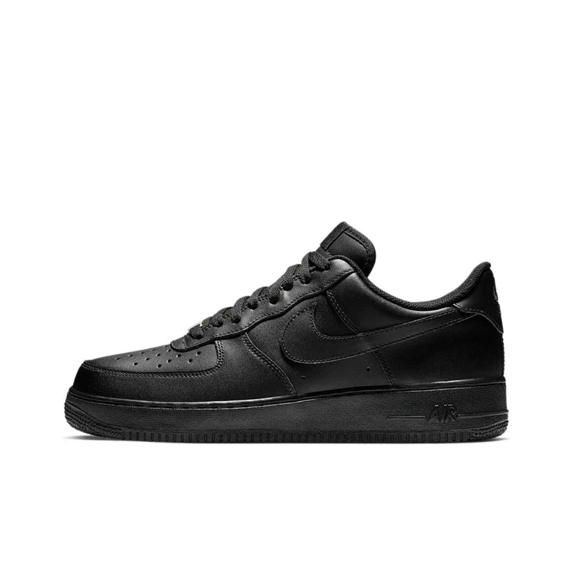 Nike Air Force 1 niskie \'07 czarne wrotki dla mężczyzn kobiety klasyki wszystko czarne trampki Af1 trampki sportowe