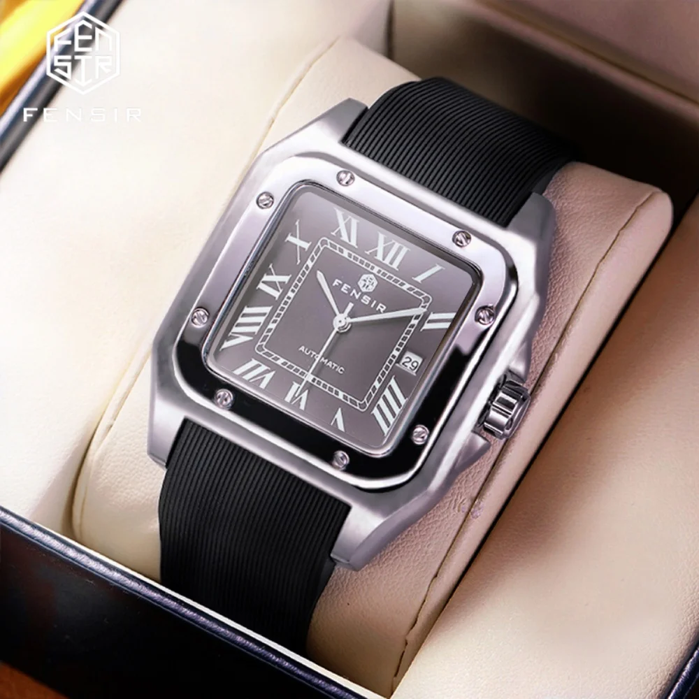 Square Business Men's Watch in European, American, Japanese, and Korean Style, Party Gift Watch, Fashionable Casual Versatile Personality Quartz Watch for Young Men, Students, and Social Guys, the Best Gift for Him