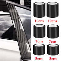 3-10m Width Length Carbon Fiber Sticker Tapes Car Anti Collision Protector Strip Wrap Auto Bumper Door Sill Protection Film