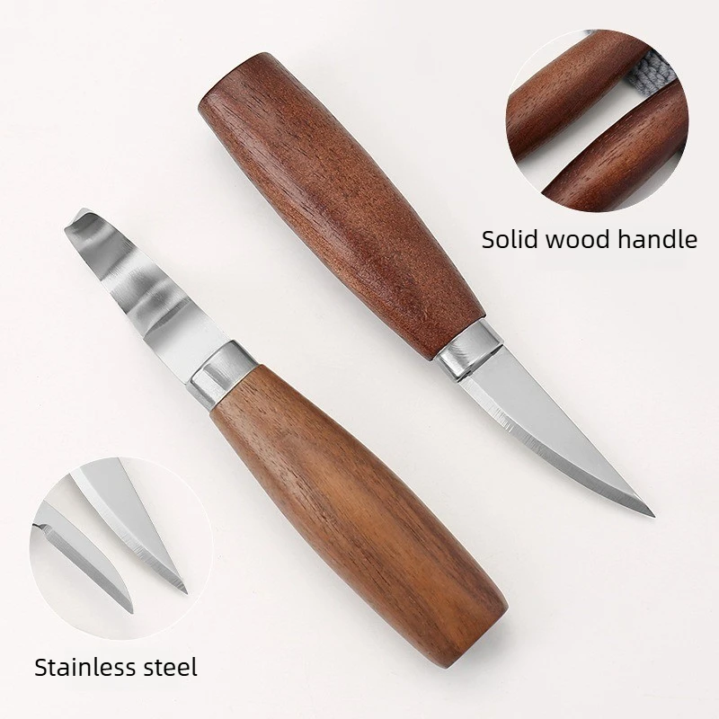 Wood Carving Knife Chisel Hook Knife Carving Tools Ergonomic Woodworking Spoon Durable Crooked Beginners Sculptural Professional