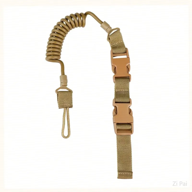 Retractable Coiled Lanyard Anti Lost Strap Gear Retention Rope Key Tool Holder Elastic Spring Cord Outdoor Accessories