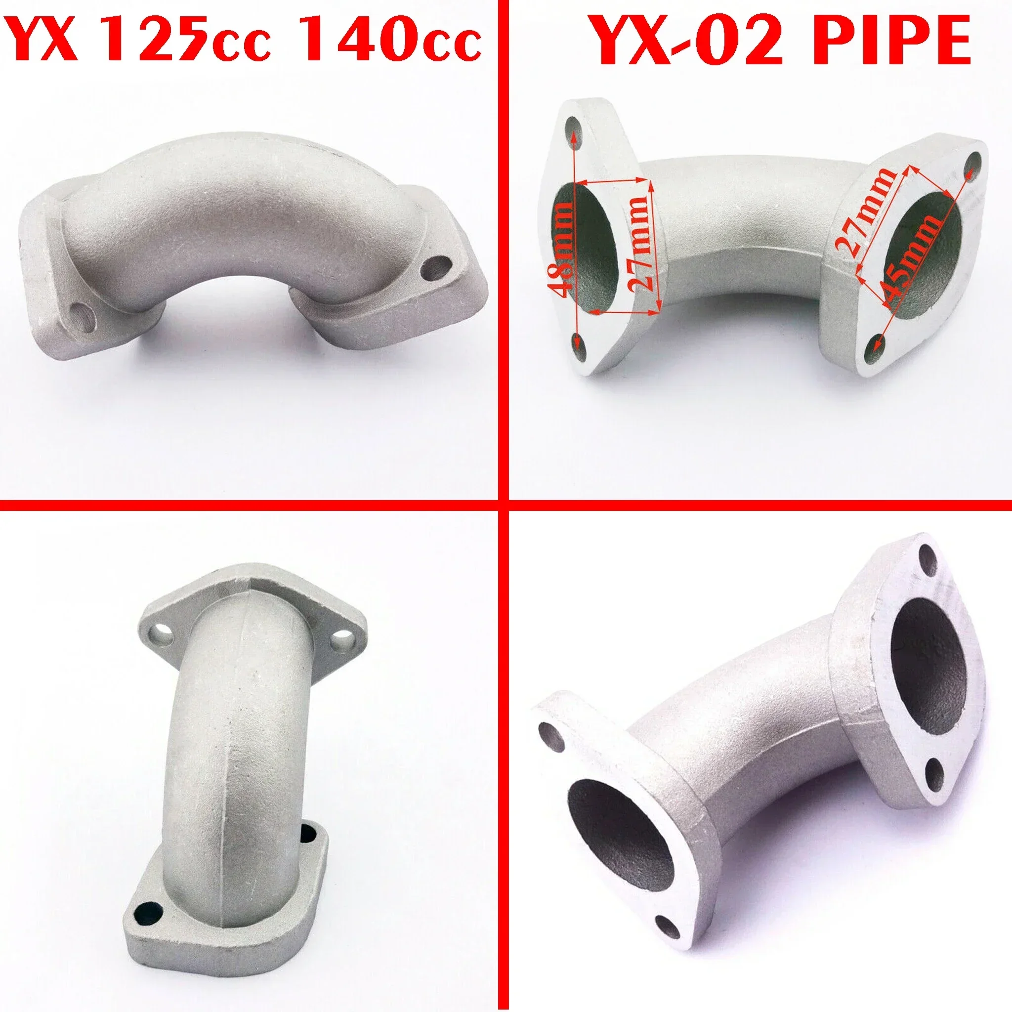 

Motorcycle Angled 30° Intake inlet Manifold Pipe YX-02 For 27mm Carburetor 125cc 140cc Dirt Pit Bike ATV Quad Accessories Parts