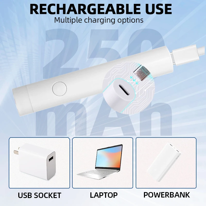 Mini Flashlight Nail Lamp UV LED Professional Portable Gel Lamp For Curing All Nail Gels Rechargeable Nail Art Tools Gel Lamp