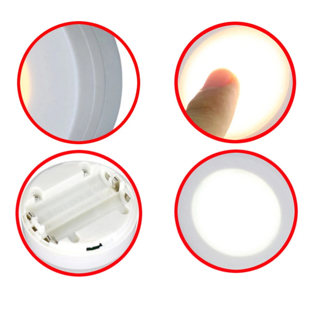 

6 Pcs Kitchen Wardrobe Wireless Cabinet Remote Cabinet Led Wireless Remote Light Dimmable Warm Light