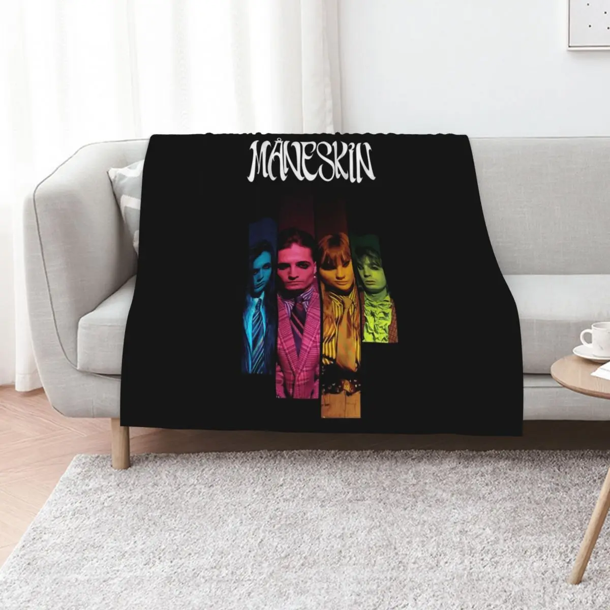 MANESKIN M?neskin 3 Throw Blanket Thermal Plaid on the sofa Flannel Luxury for winter warm for winter Blankets