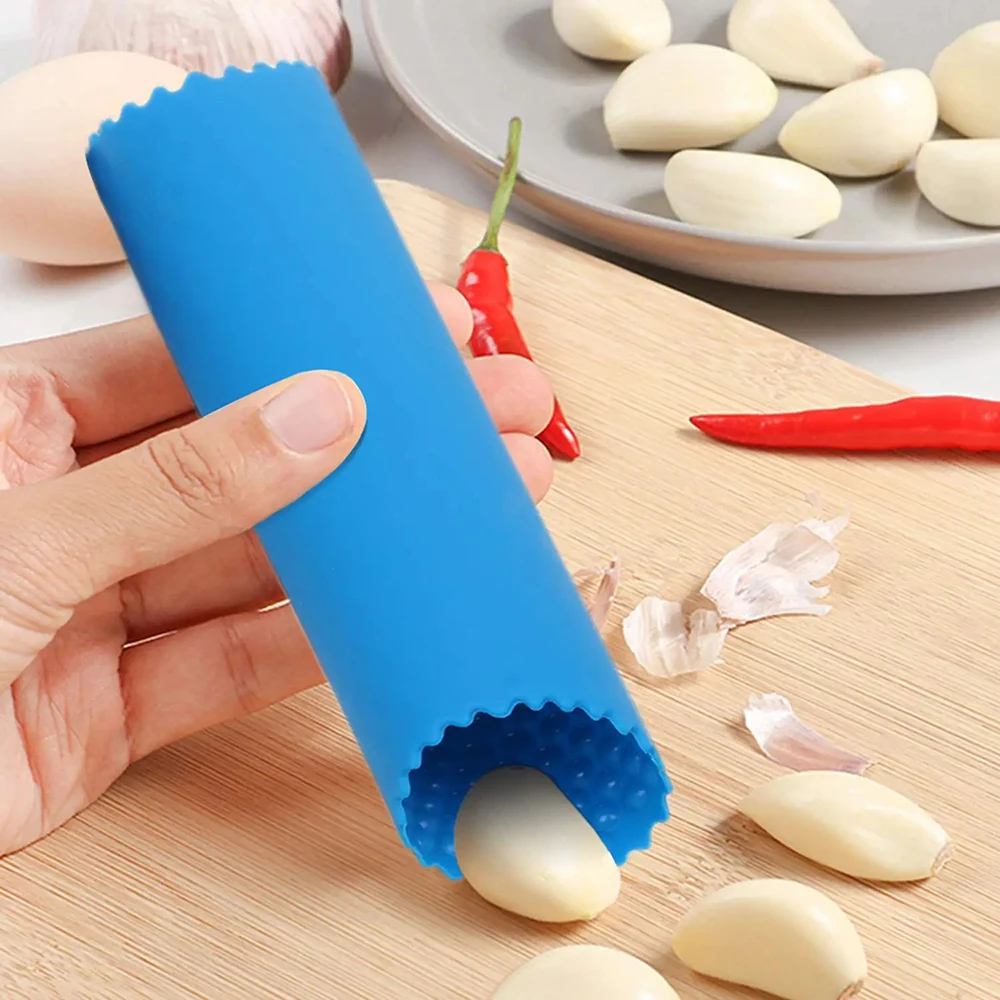 أداة إزالة الجلد من مقشرة الثوم من السيليكون، سهلة تقشير قفازات الثوم مع أداة تقشير الثوم الأنبوبية